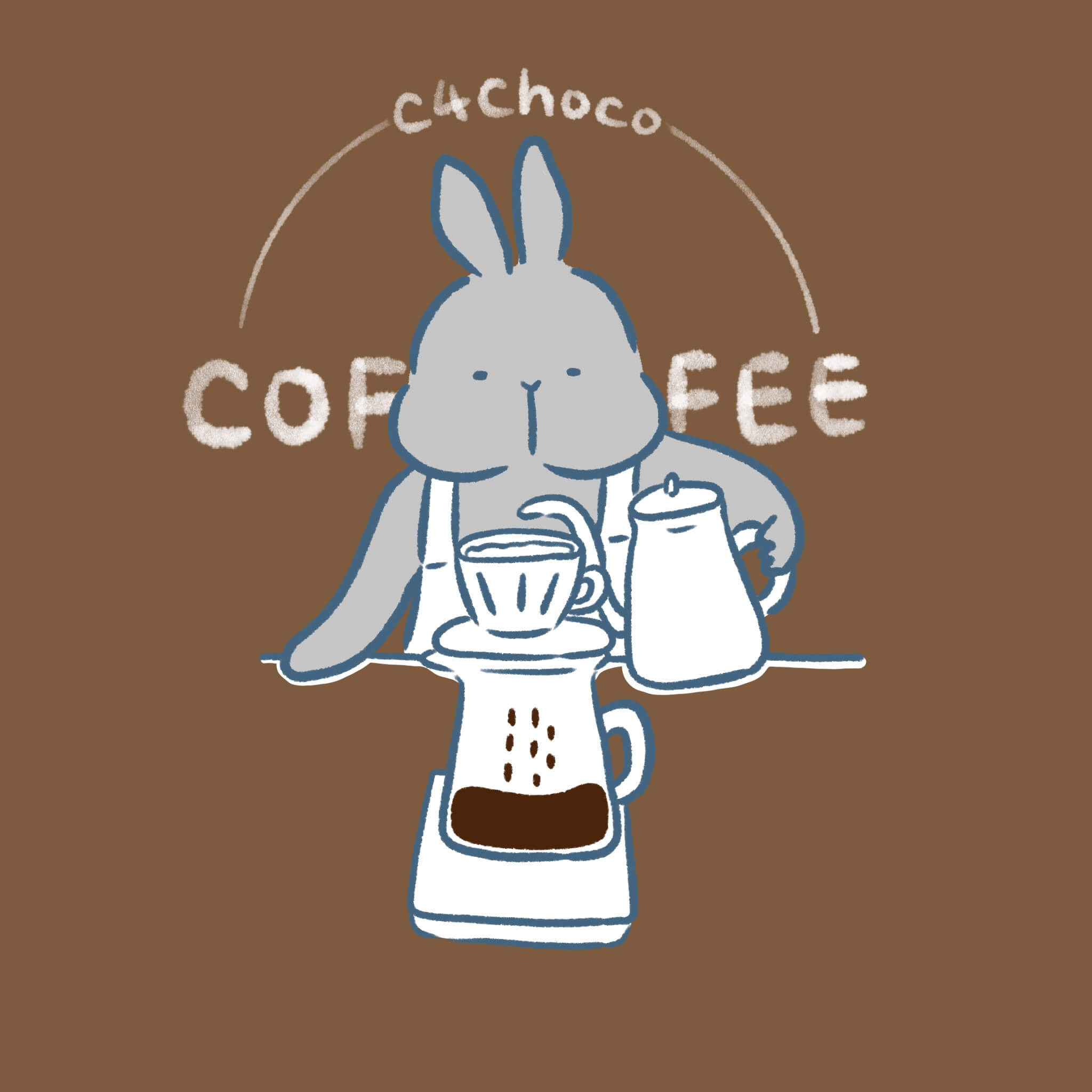 A artwork of Choco is making coffee