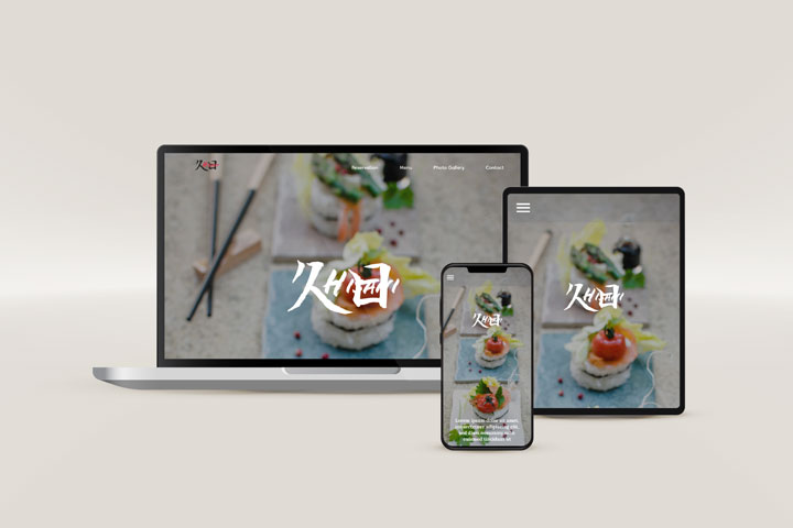 A design of mobile page for a omakase restaurant